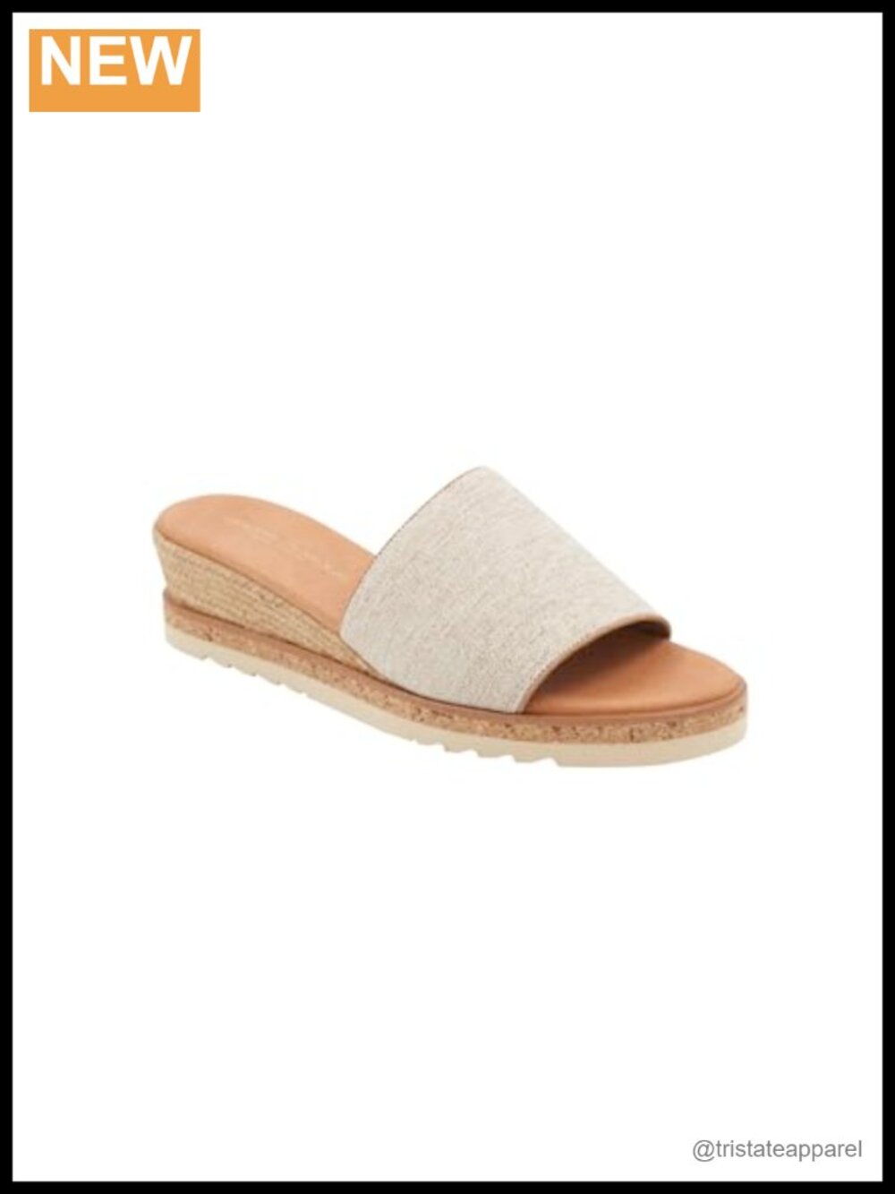 Wedge Slide Sandals with Breathable Leather Lining and Cushioned Insole